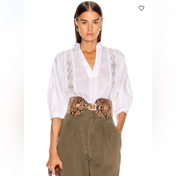 FRAME
Cali Lace Popover Top - Picture 2 of 7